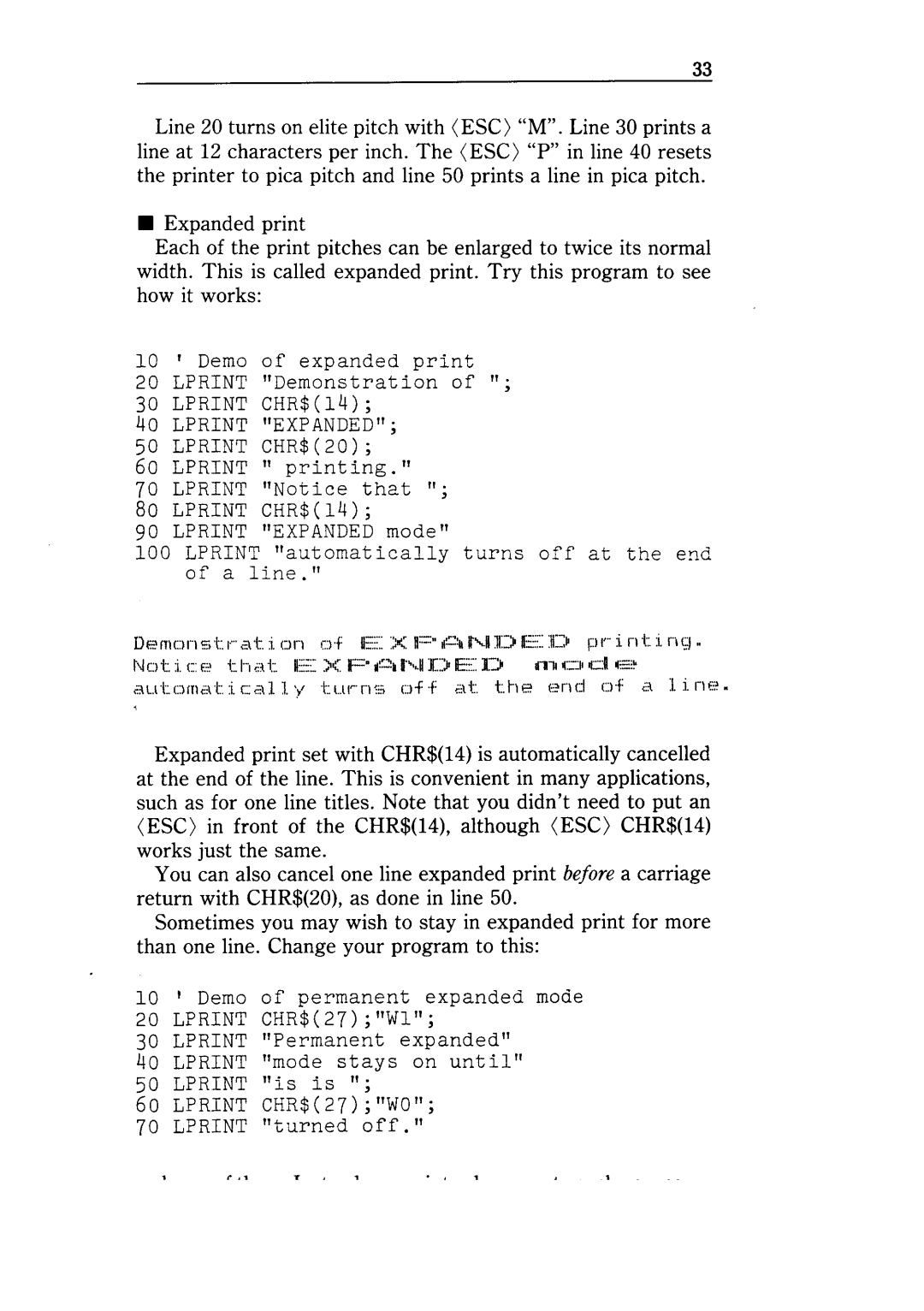 Star Micronics NX-10 user manual Lprint Expanded 