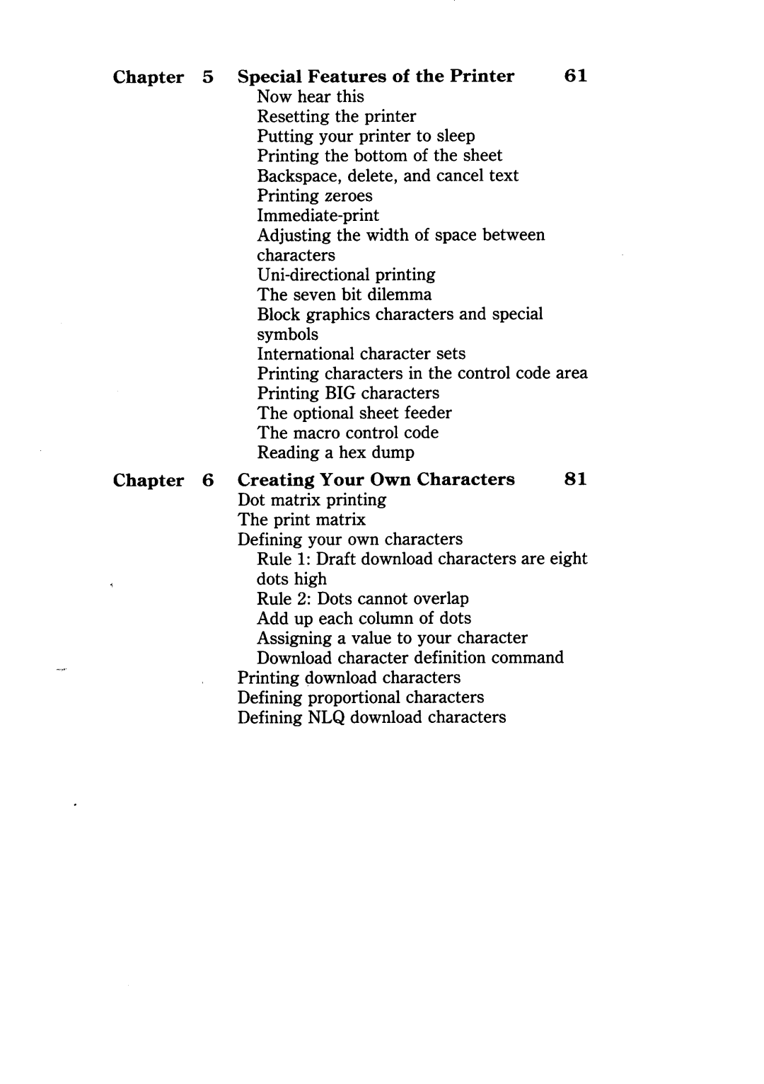 Star Micronics NX-10 user manual Special Features of the Printer 