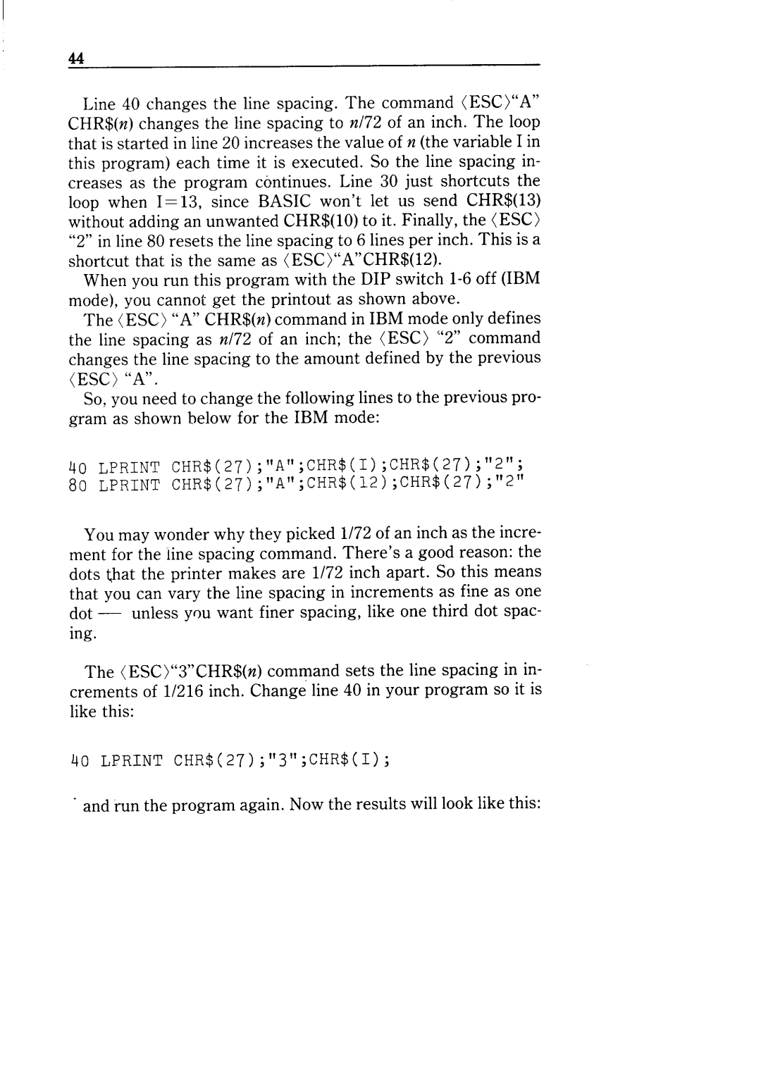 Star Micronics NX-10 user manual Lprint CHR$27ACHR$ICHR$27w2 