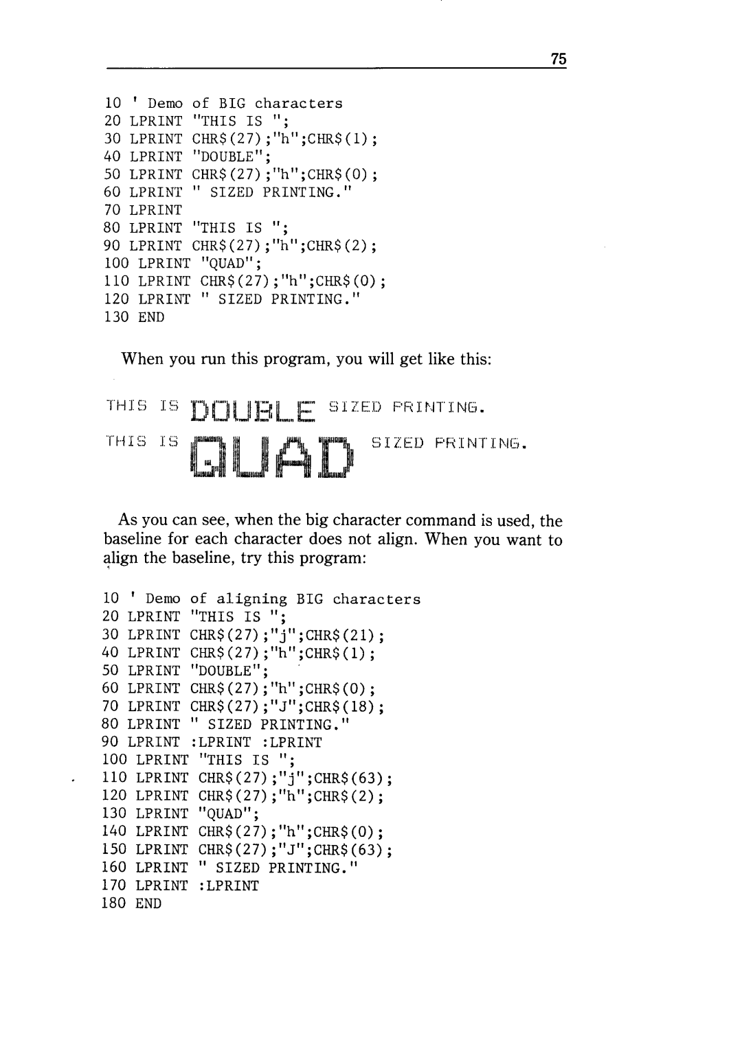 Star Micronics NX-10 user manual Lprint this is 