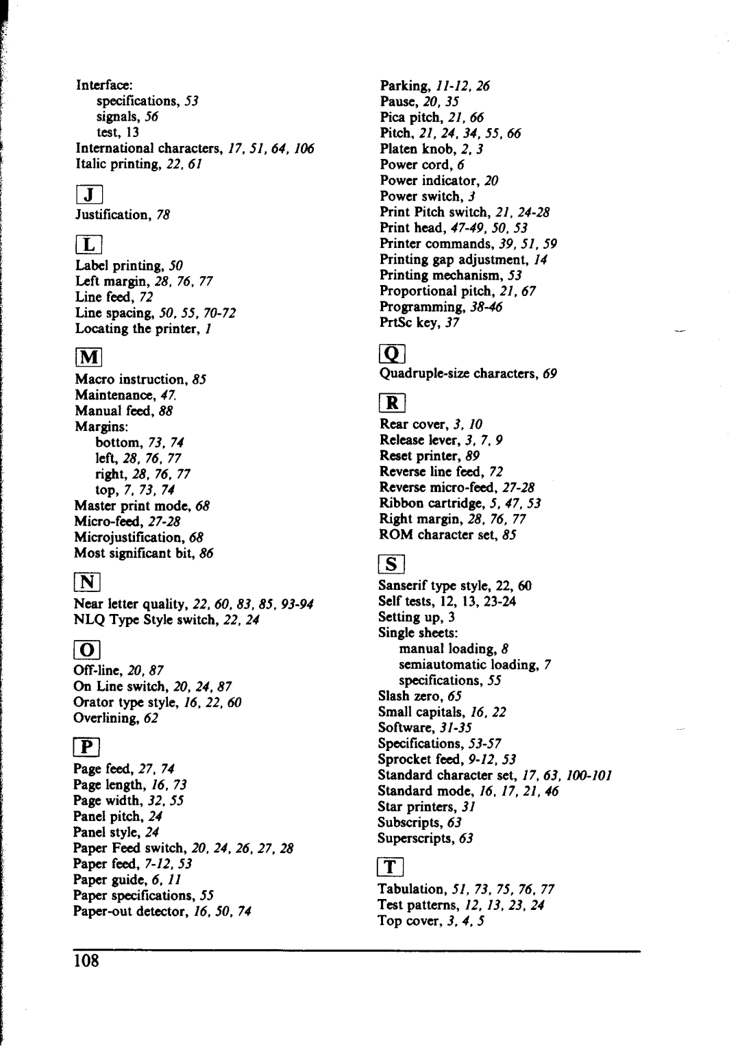 Star Micronics NX-1000 manual IR1 