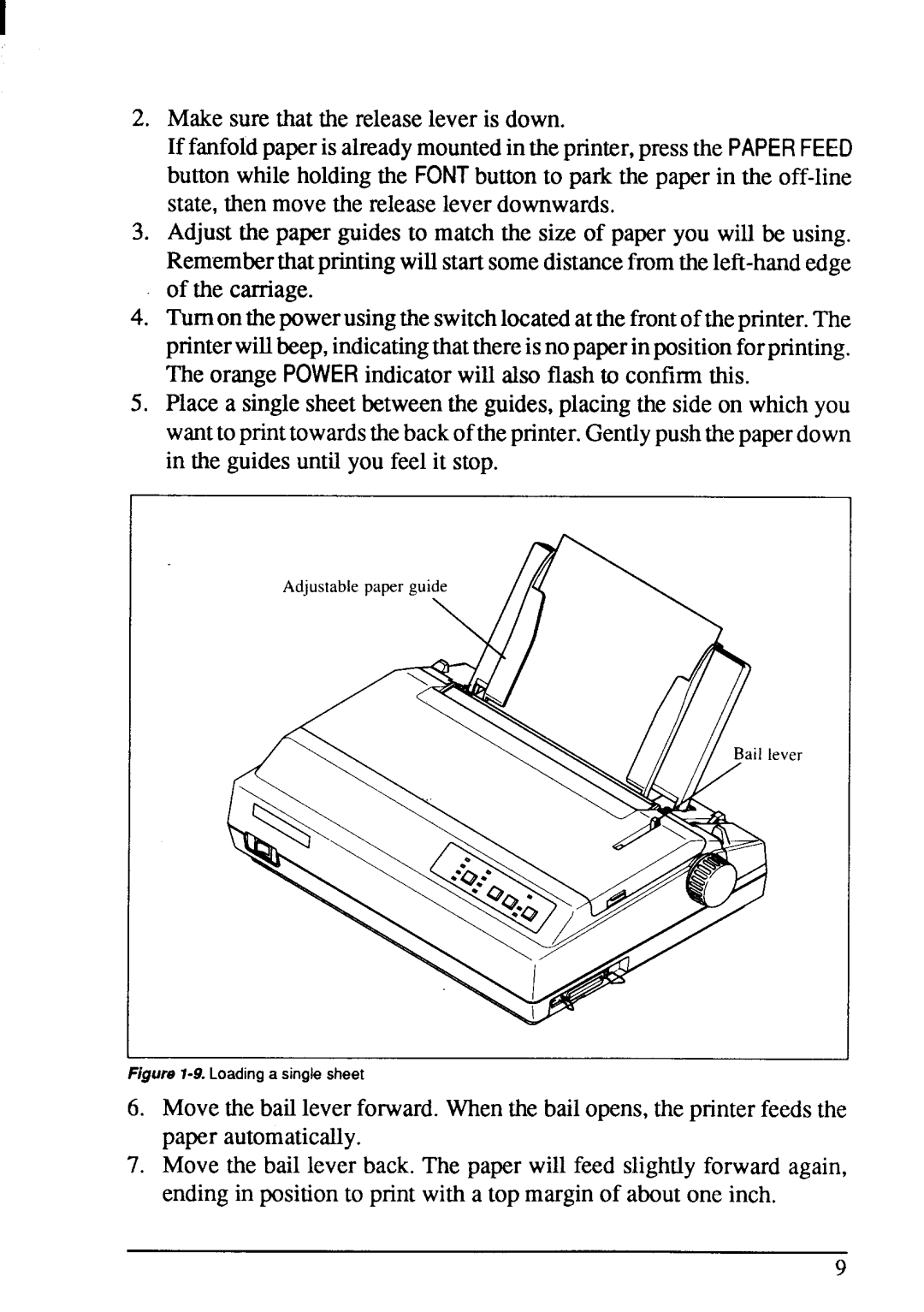 Star Micronics NX-1001 manual O p B u O w T m 