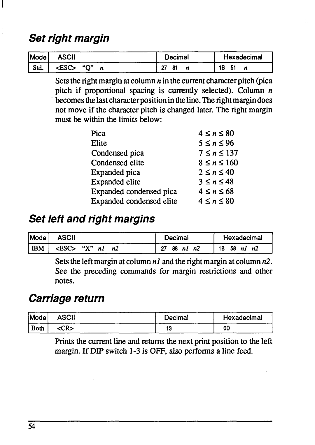 Star Micronics NX-1001 manual Std 