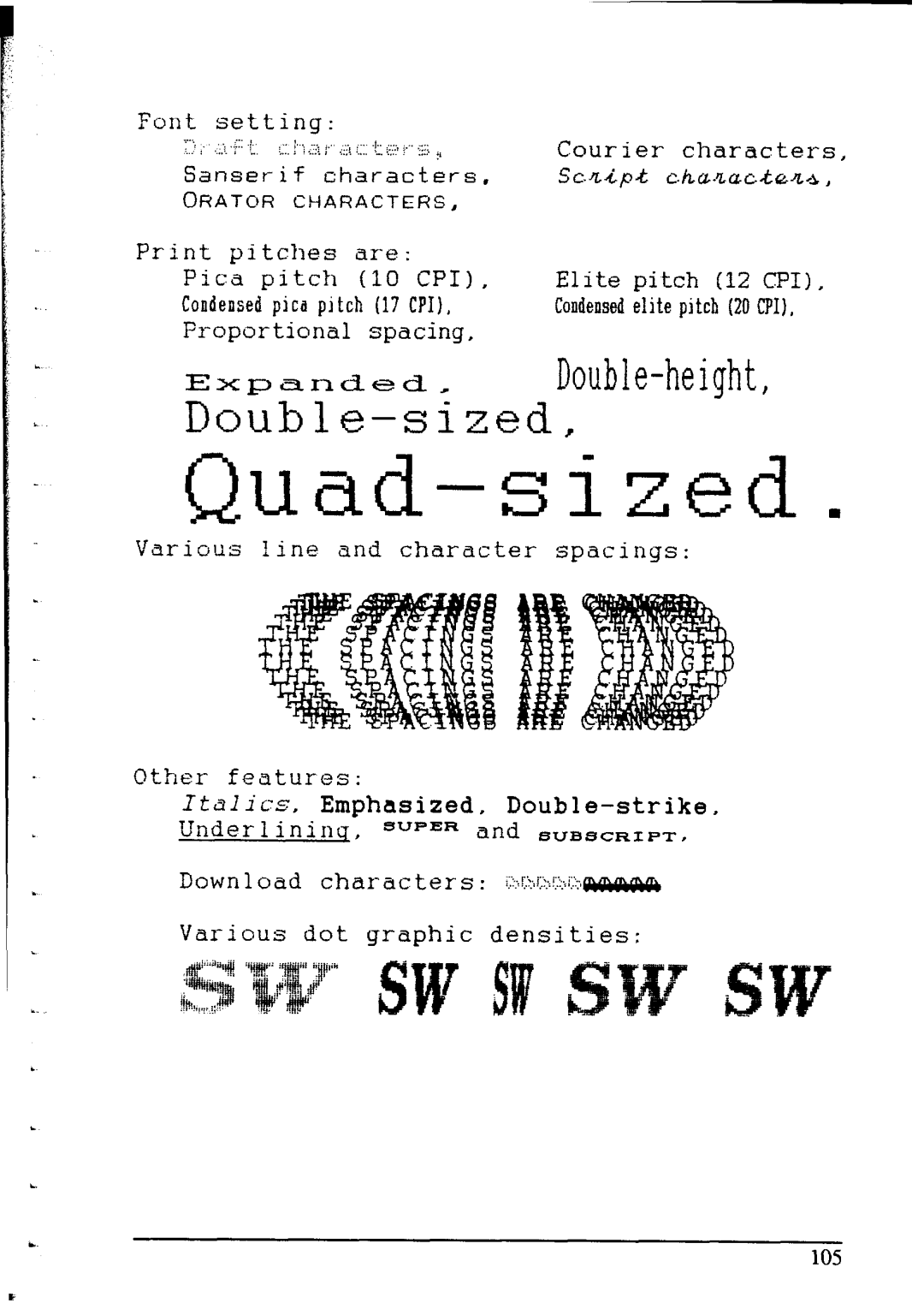 Star Micronics NX-1020 user manual Quad-sized 