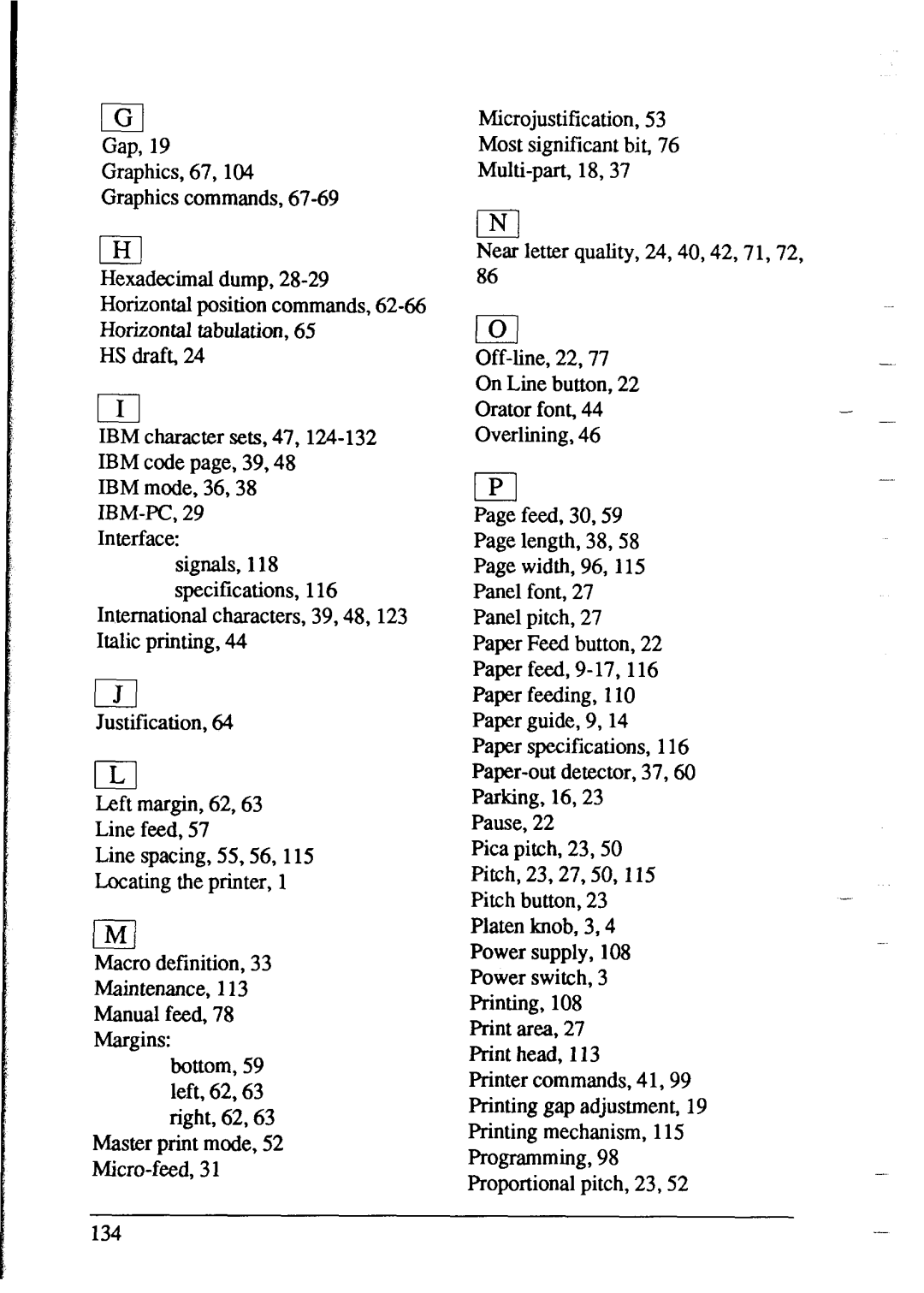 Star Micronics NX-1020 user manual Igi 