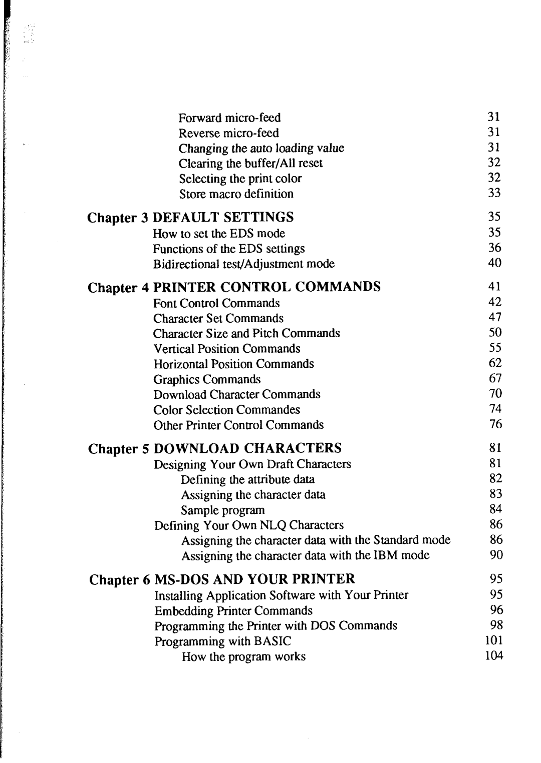 Star Micronics NX-1020 user manual Default Settings 