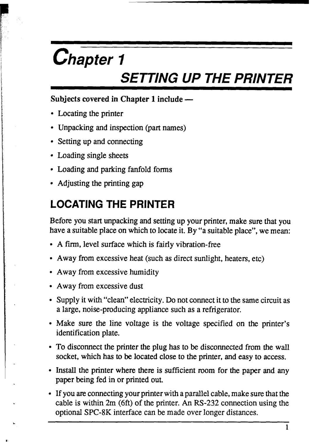 Star Micronics NX-1020 user manual Chapter 