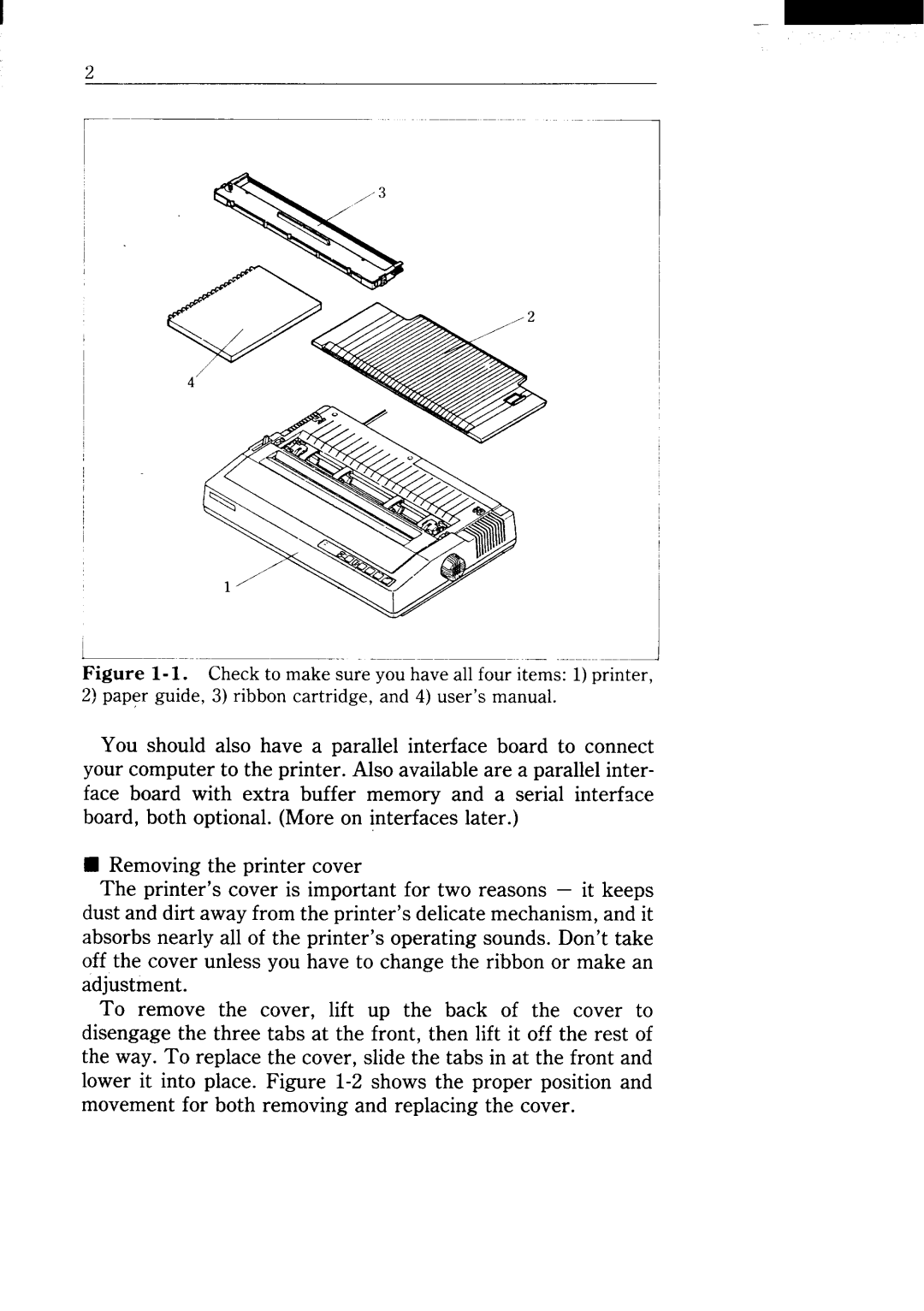 Star Micronics NX-15 user manual Removing the printer cover 