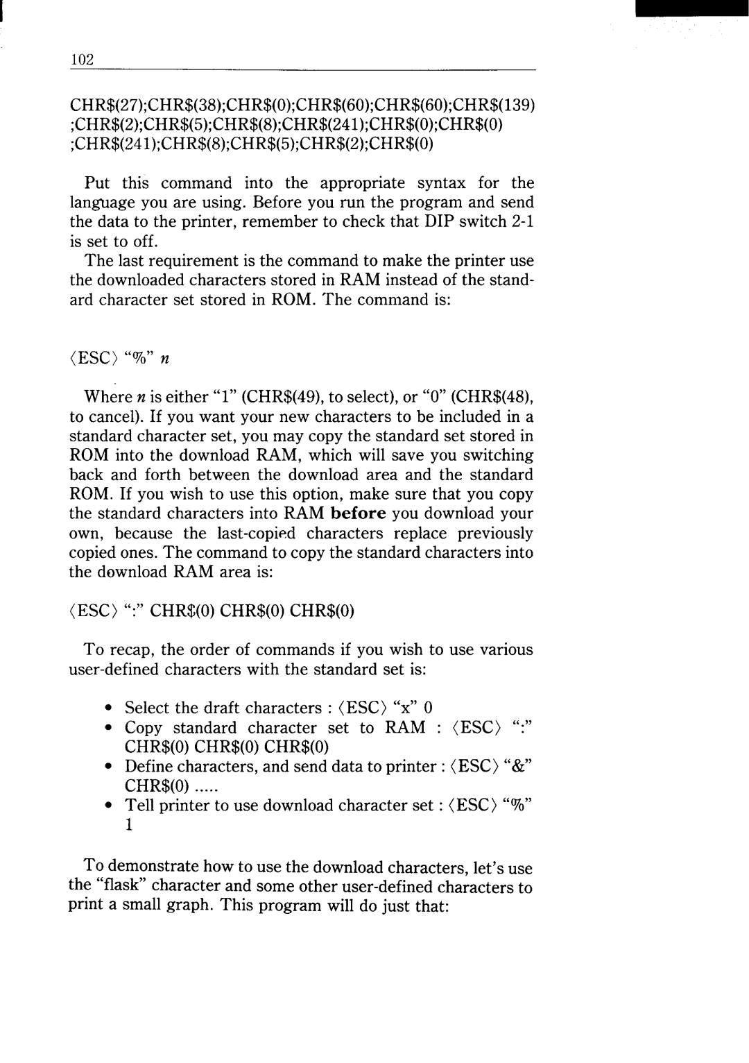 Star Micronics NX-15 user manual ESC “” CHR$0 CHR$0 CHR$0 
