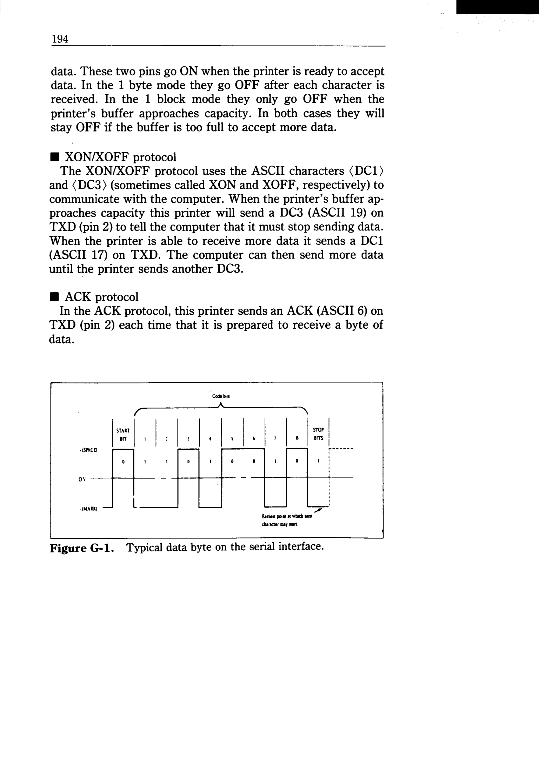 Star Micronics NX-15 user manual ACK protocol 