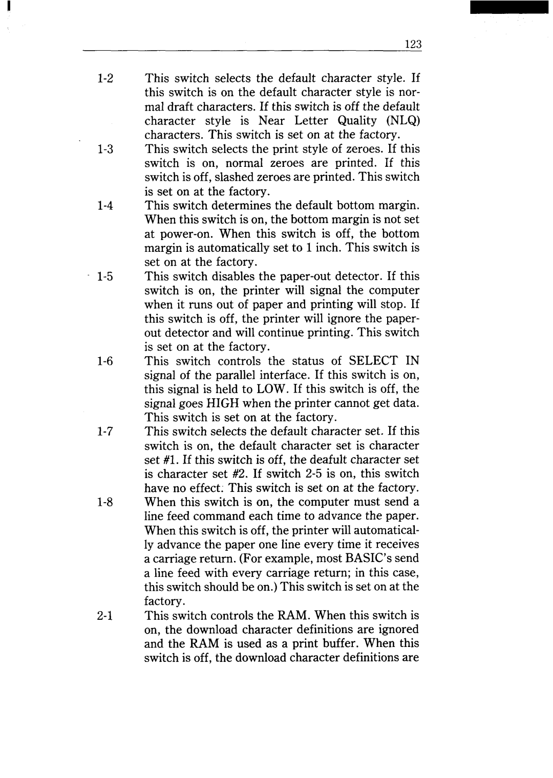 Star Micronics NX-15 user manual 123 