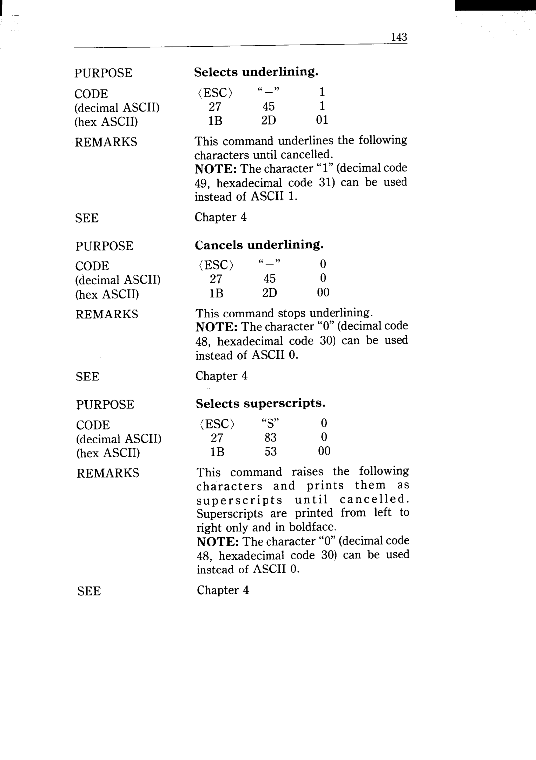 Star Micronics NX-15 user manual Remarks See Furpose Code 