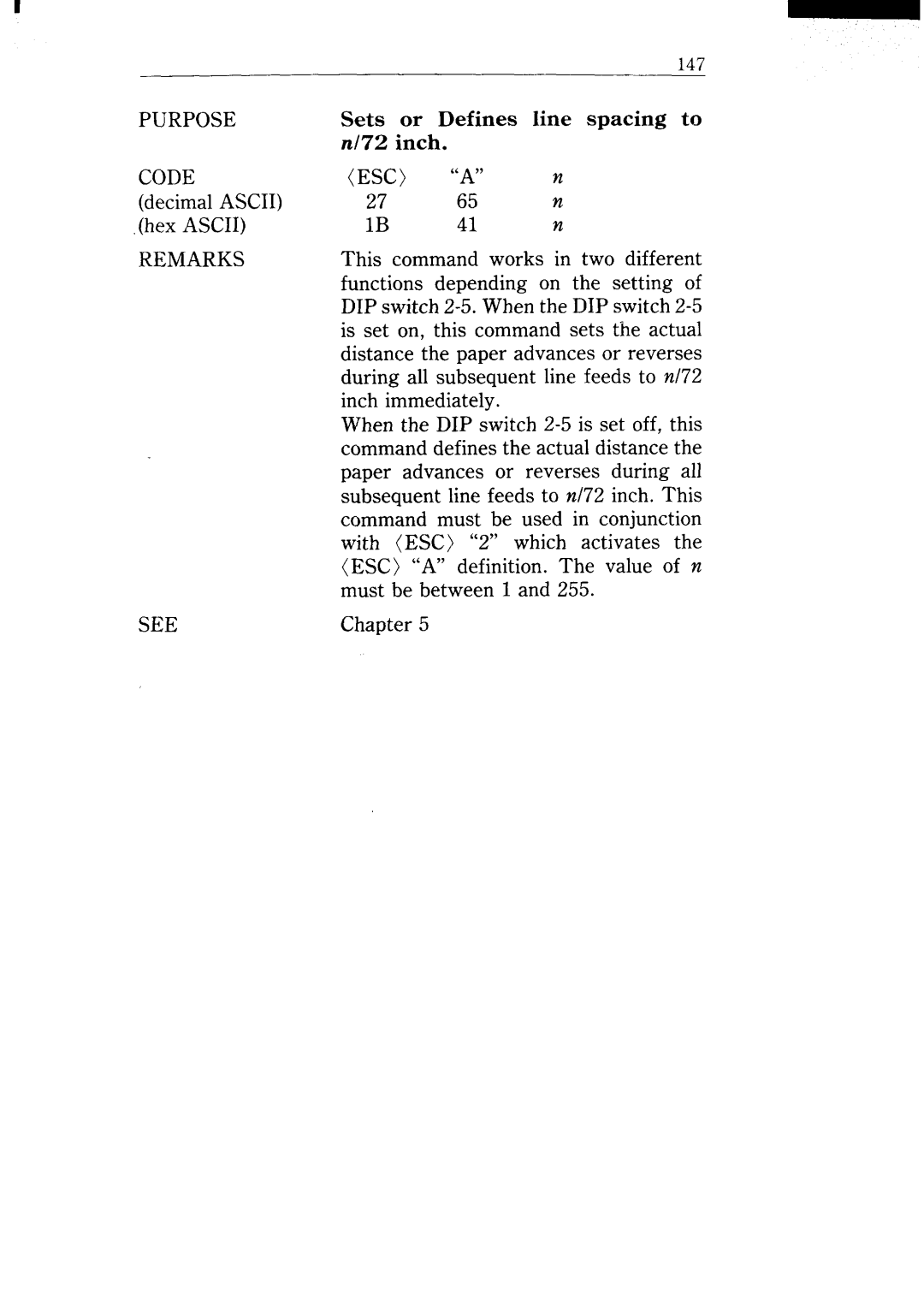 Star Micronics NX-15 user manual This command works in two different 