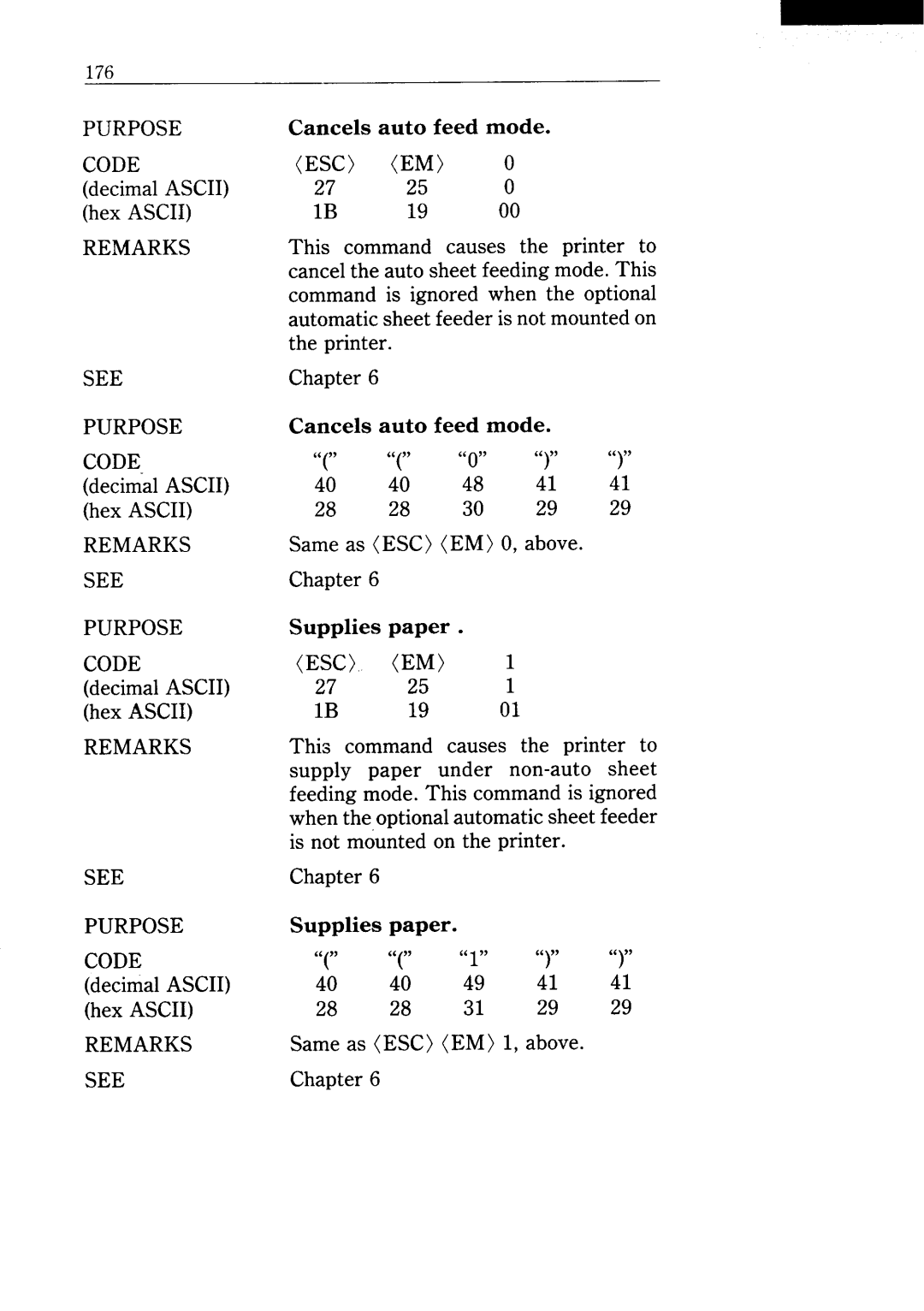 Star Micronics NX-15 user manual Cancel the auto sheet feeding mode. This 