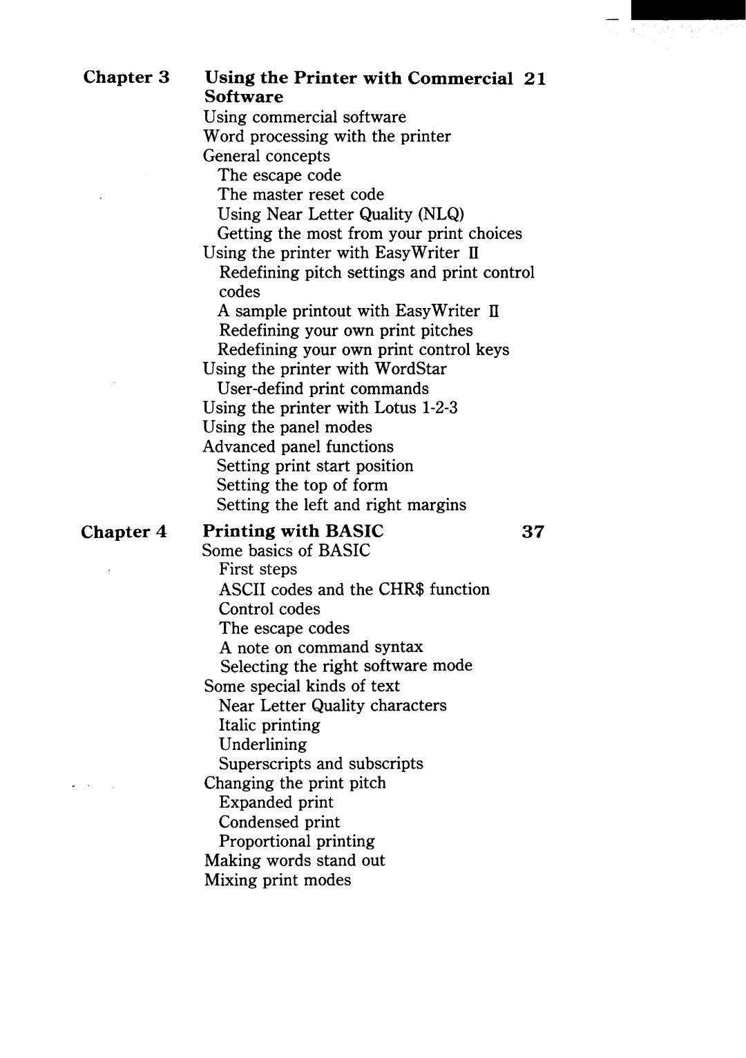 Star Micronics NX-15 user manual Usingthe Printerwith Commercial Software, Printingwith Basic 