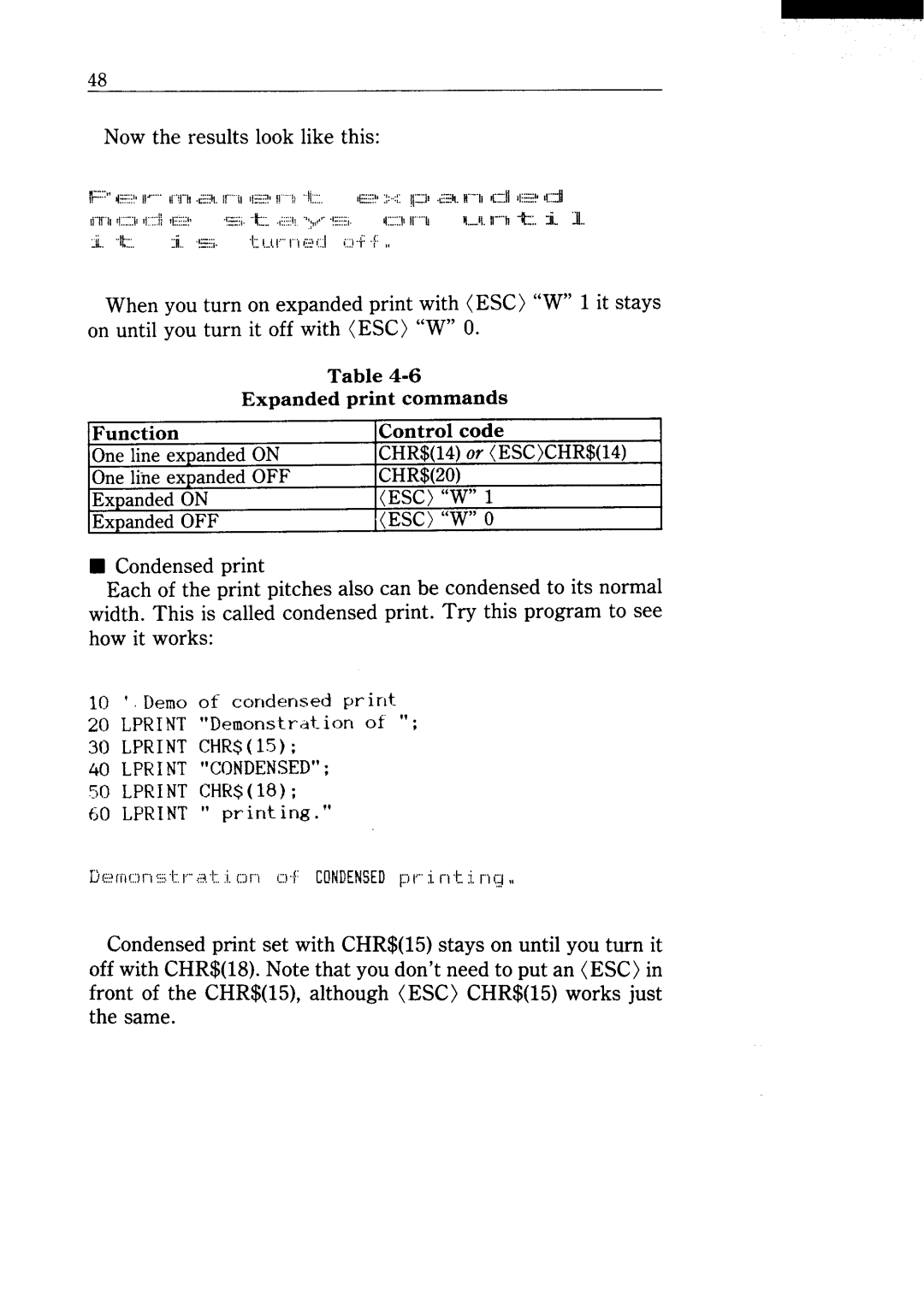 Star Micronics NX-15 user manual Lprint Condensed 