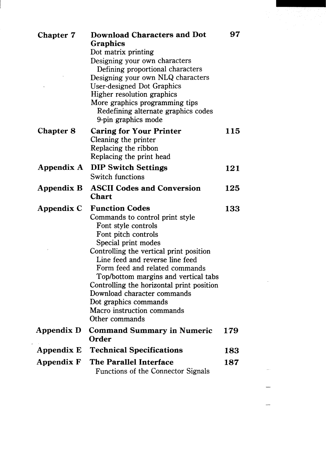 Star Micronics NX-15 user manual DownloadCharactersand Dot Graphics 