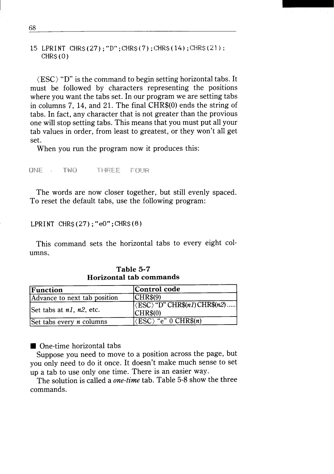 Star Micronics NX-15 user manual CHR$0 