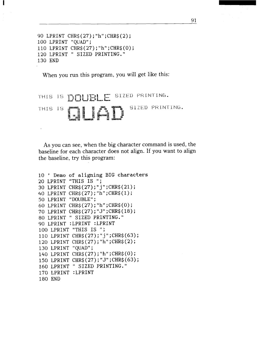 Star Micronics NX-15 user manual Lprint Sized PRINTING.V 