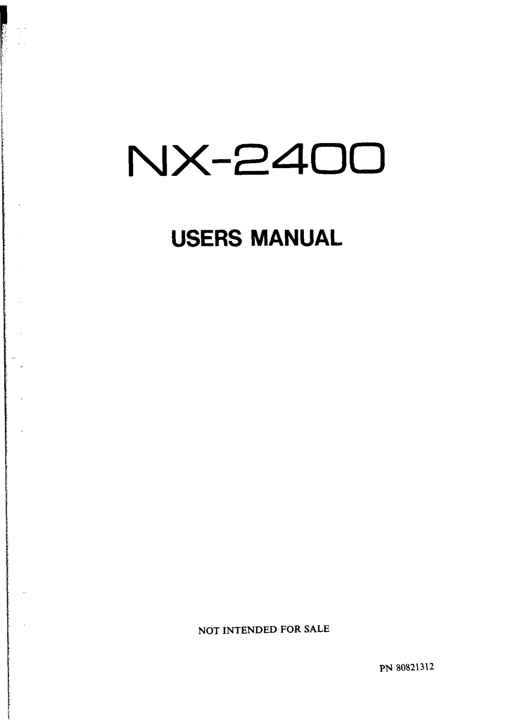 Star Micronics NX-2400 user manual 