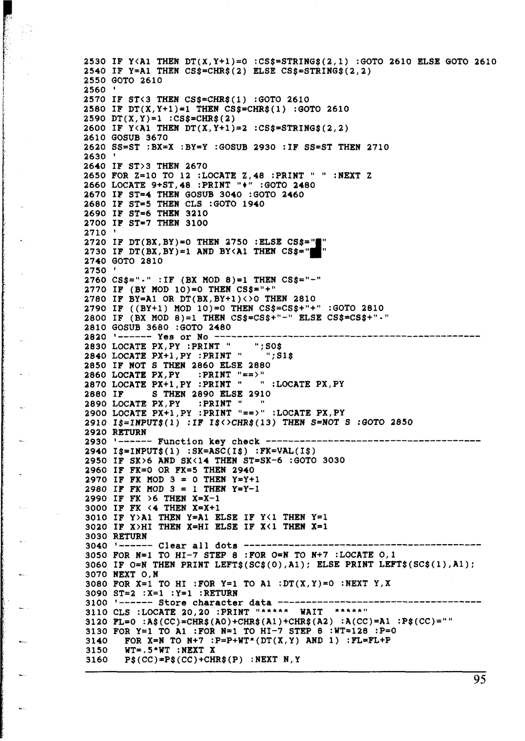 Star Micronics NX-2400 user manual If ST=5 then CLS Goto 