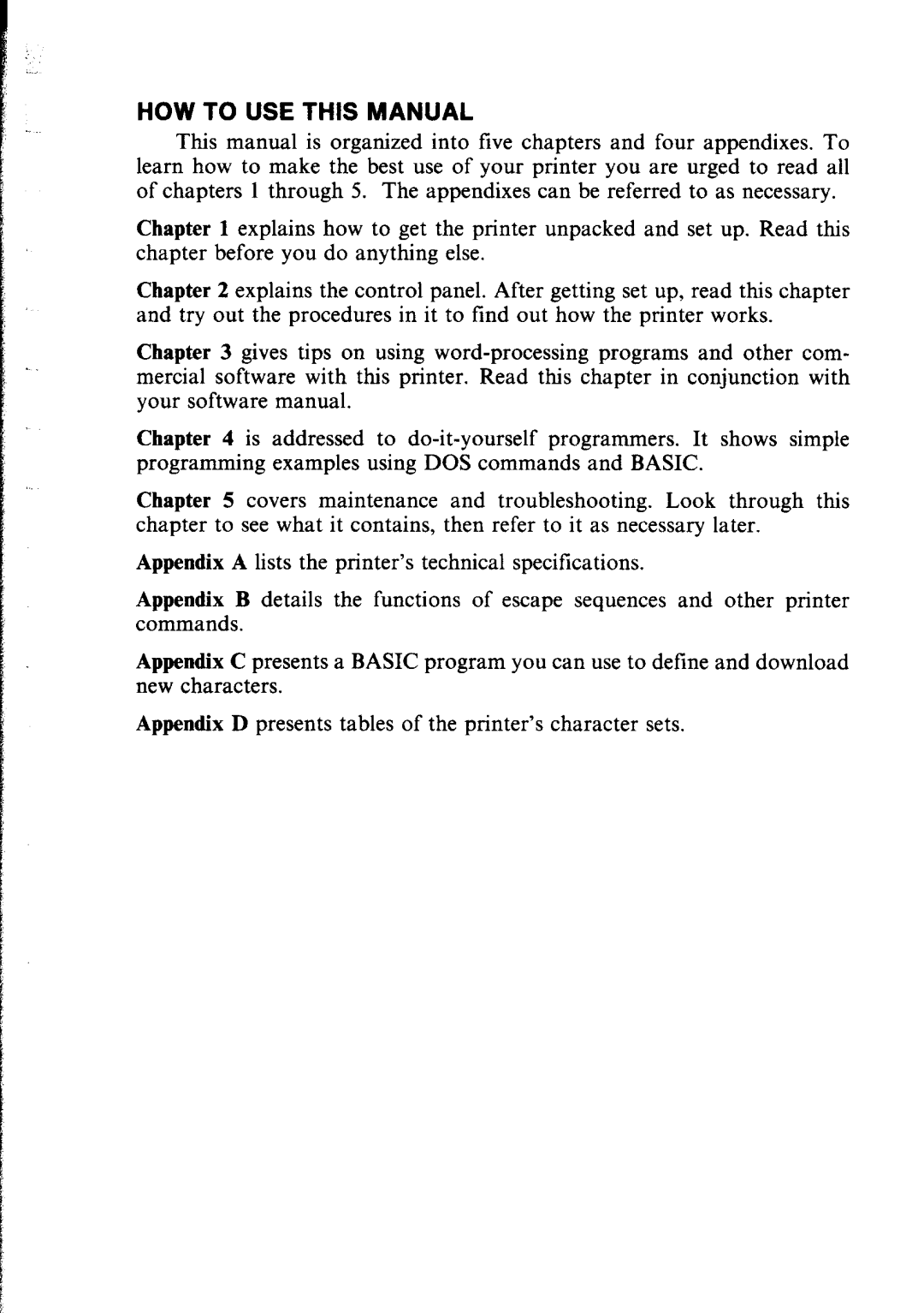 Star Micronics NX-2400 user manual HOW to USE this Manual 