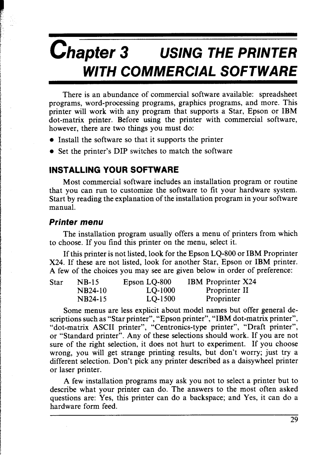 Star Micronics NX-2400 user manual Using WE PR//vER, Installing Your Software 