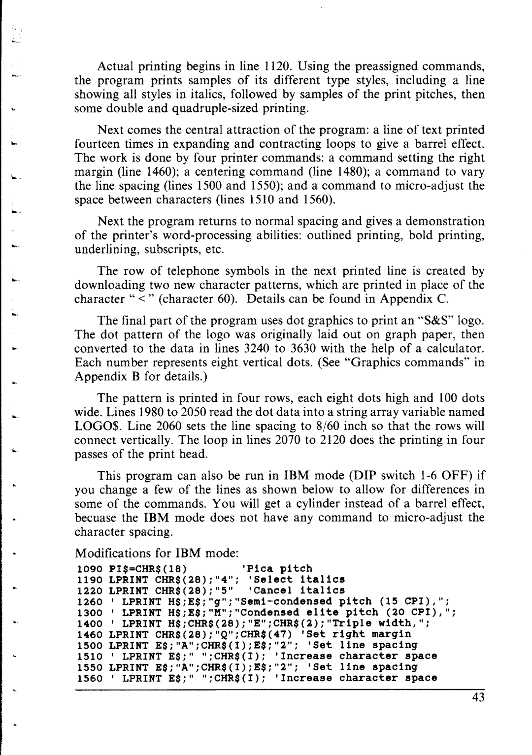 Star Micronics NX-2400 user manual Ibm 