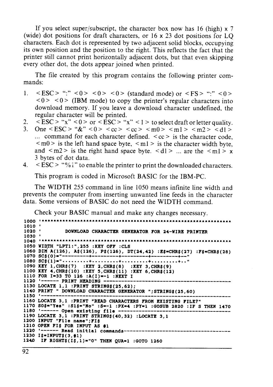 Star Micronics NX-2410 user manual 1220 