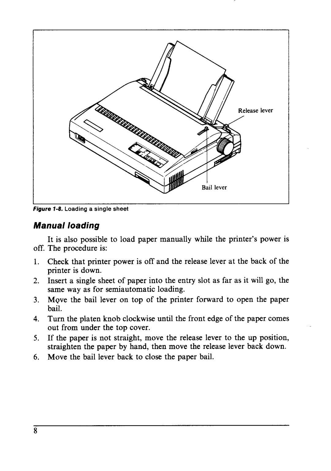 Star Micronics NX-2410 user manual Manual loading 