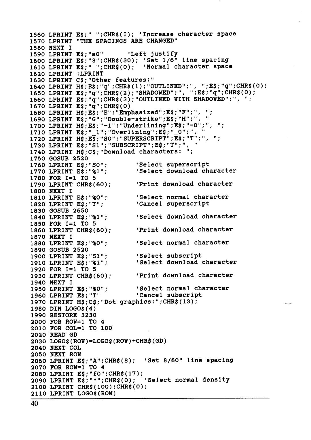 Star Micronics NX-2410 user manual Lprint 