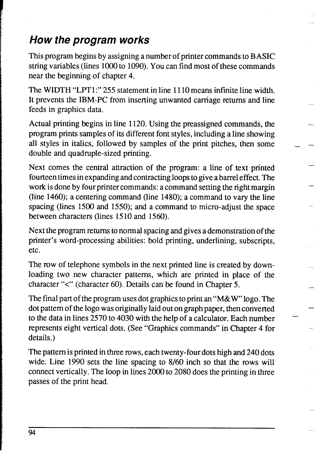 Star Micronics NX-2415 user manual How the program works 