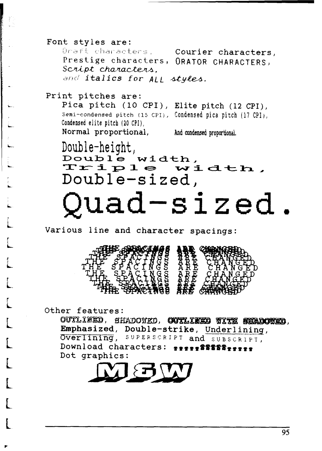 Star Micronics NX-2415 user manual Quad-size d 