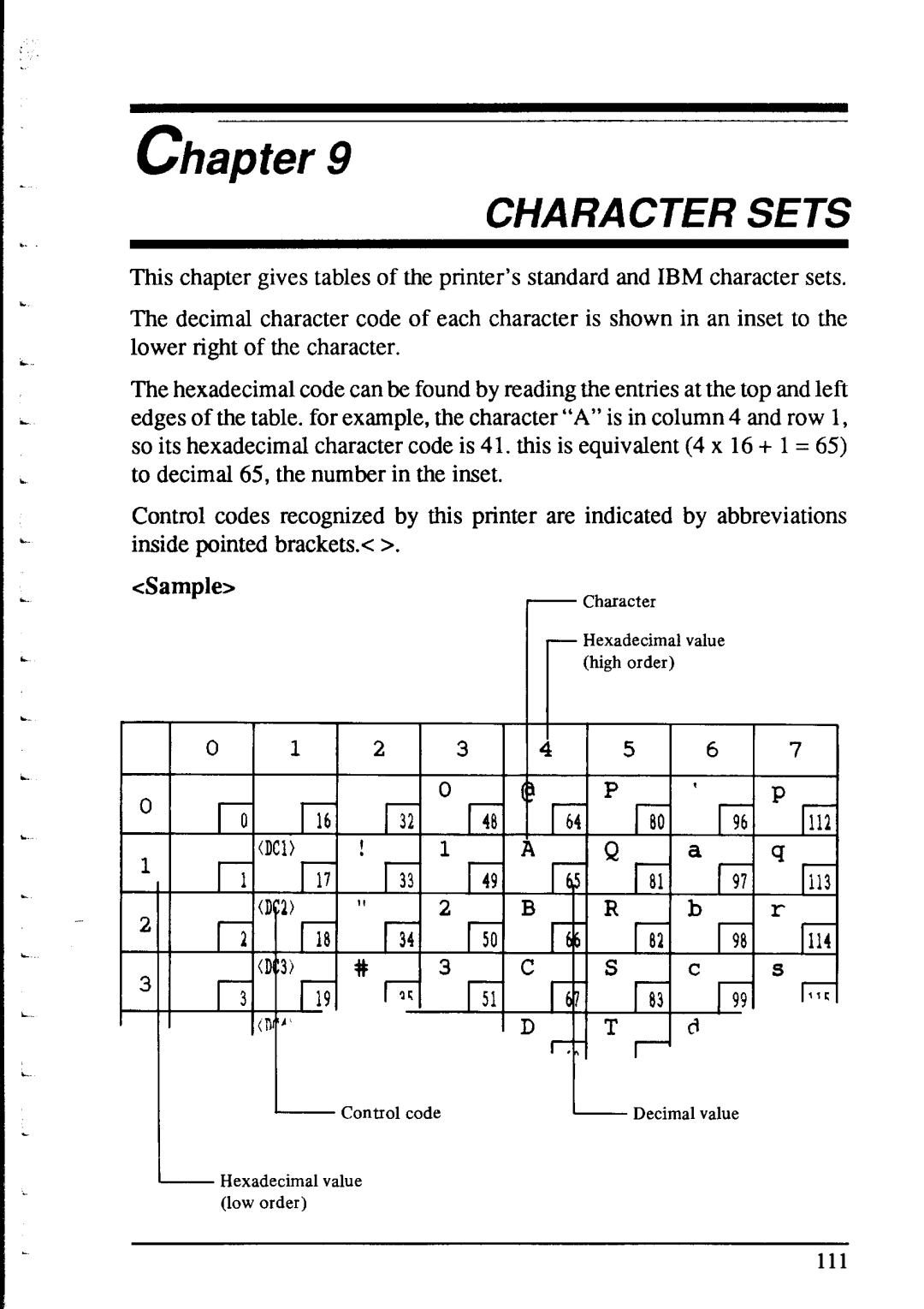 Star Micronics NX-2415 user manual Character Sets 