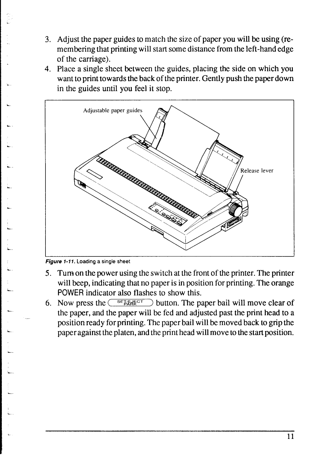 Star Micronics NX-2415 user manual Adjustable paper guide 