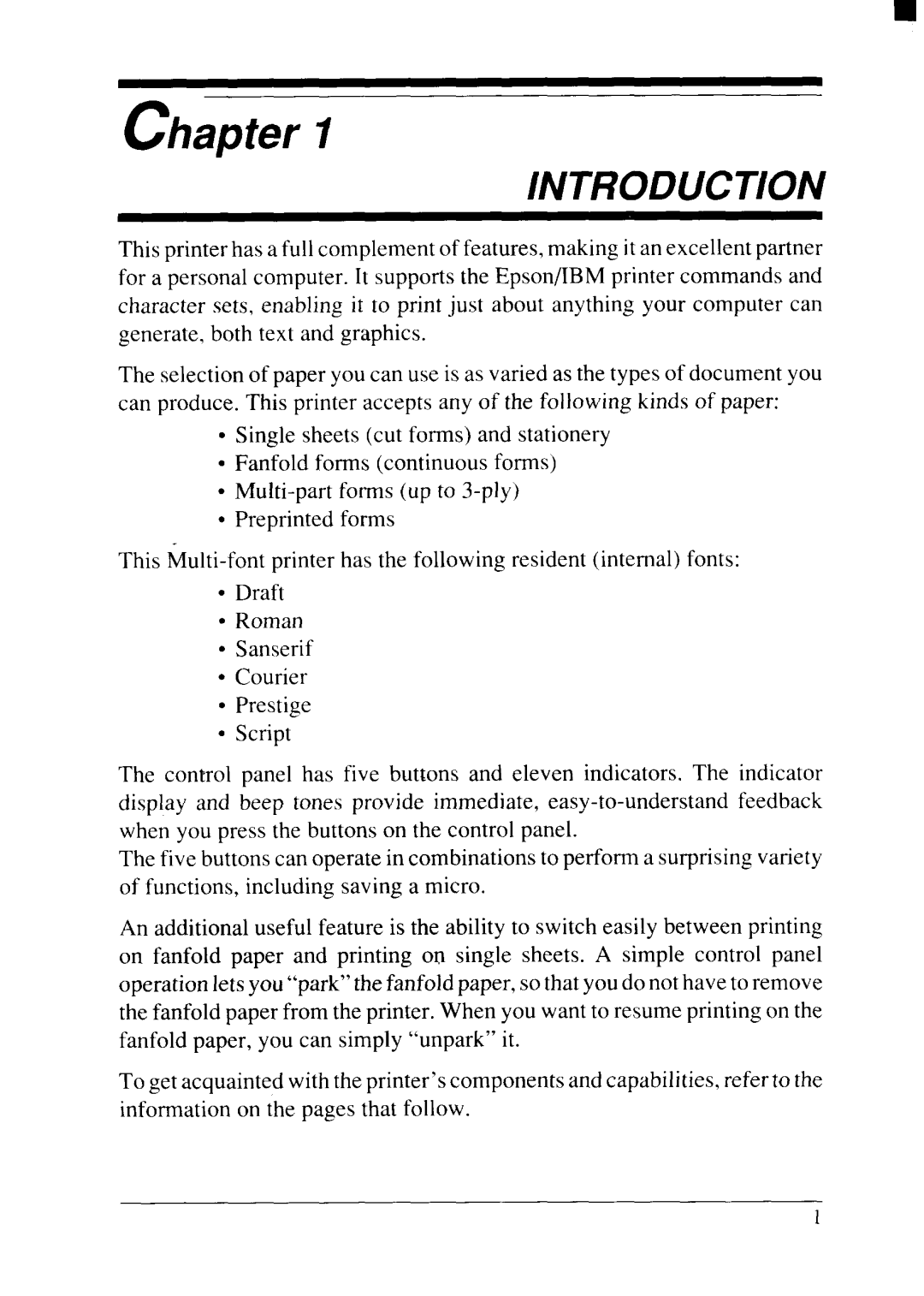 Star Micronics NX-2415II user manual Chapter 