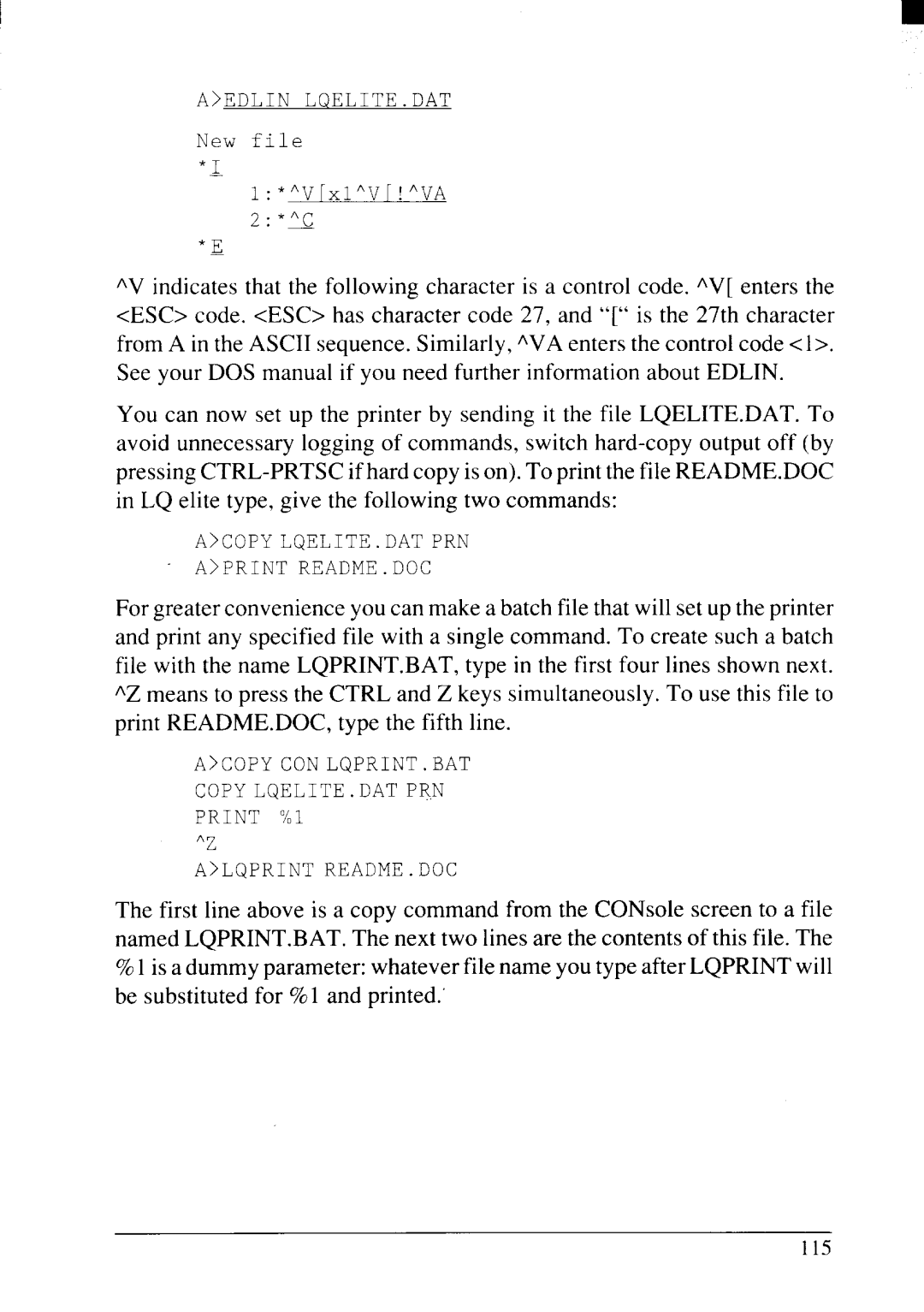 Star Micronics NX-2415II user manual Aedlin LQELITE.DAT 