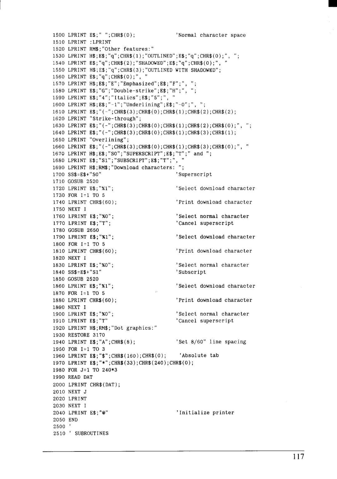 Star Micronics NX-2415II user manual Outlined With Shadowed 