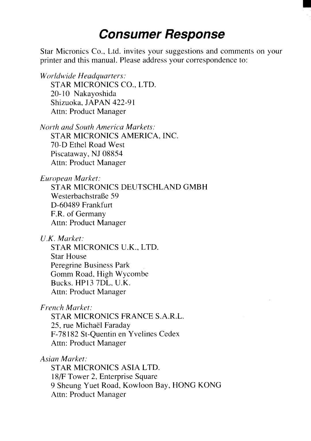 Star Micronics NX-2415II user manual 