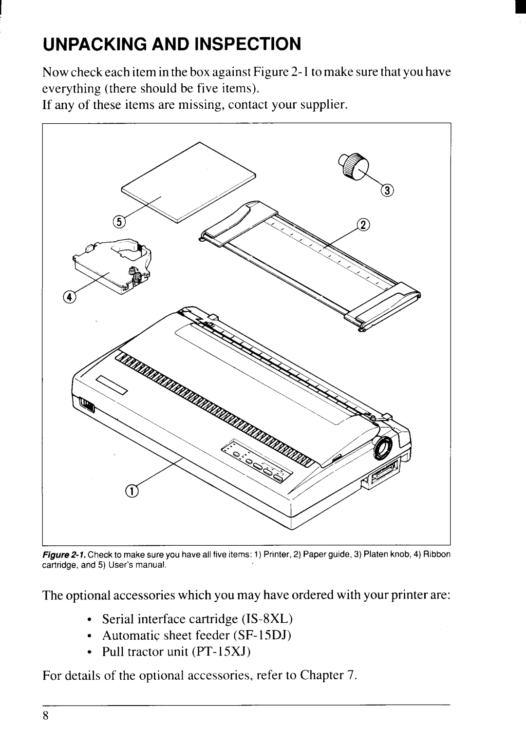 Star Micronics NX-2415II user manual Unpacking and Inspection 