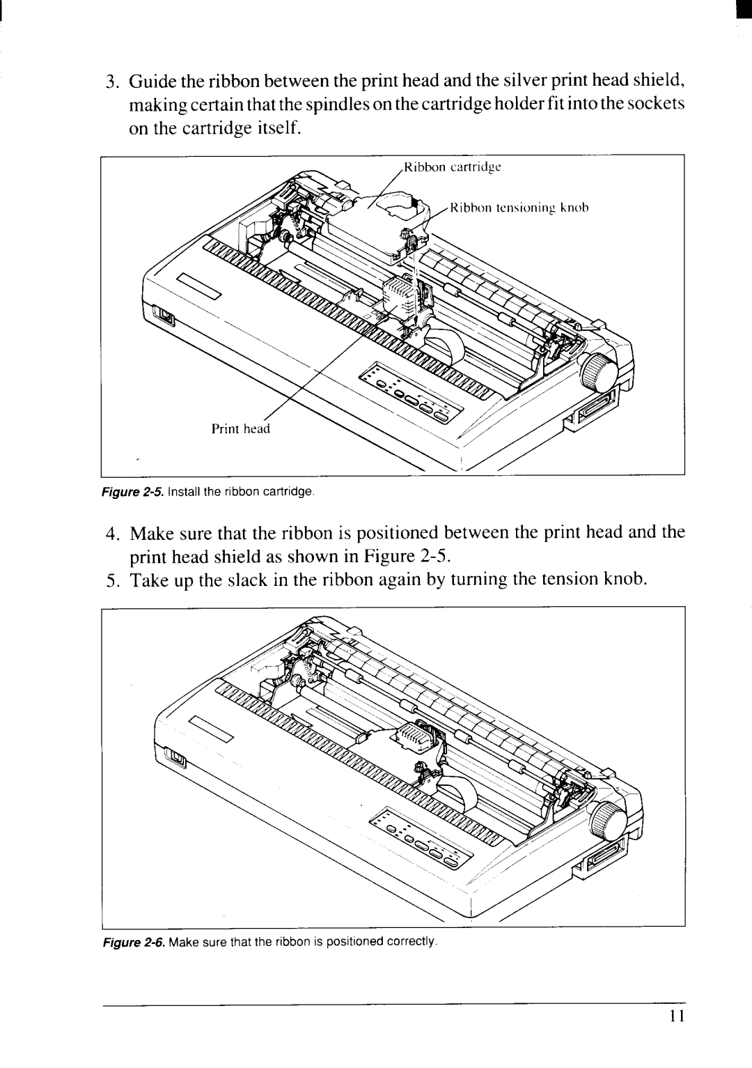 Star Micronics NX-2415II user manual Install the ribbon cartridge 