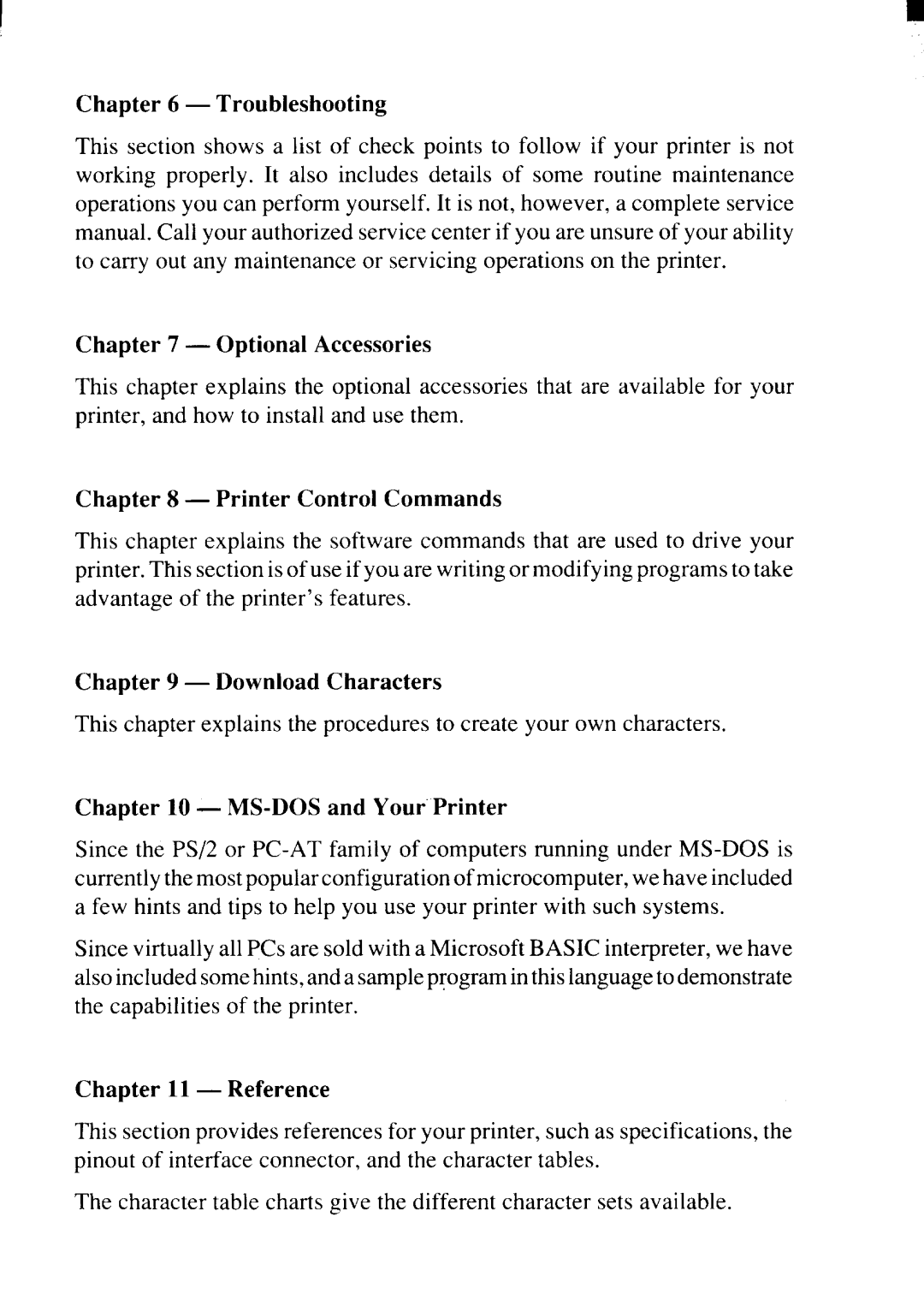 Star Micronics NX-2415II user manual Download Characters 