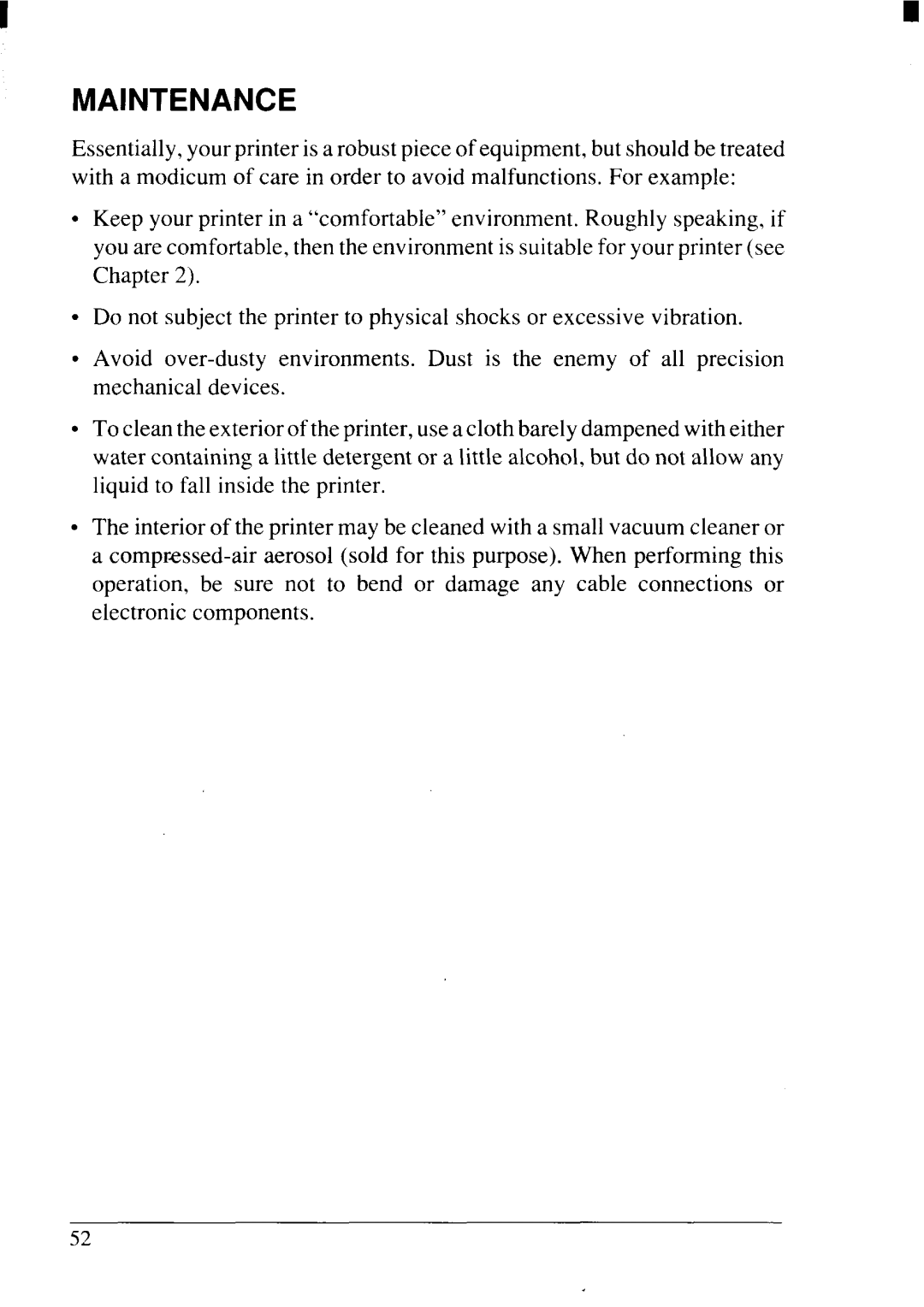 Star Micronics NX-2415II user manual Maintenance 