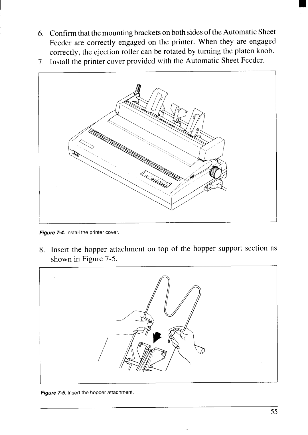 Star Micronics NX-2415II user manual Install the printer cover 