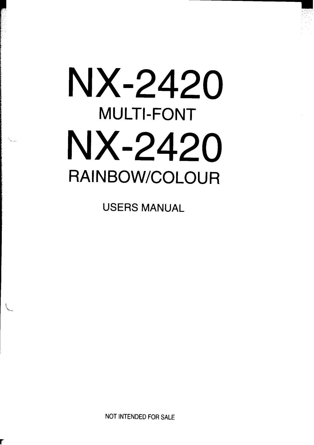 Star Micronics NX-2420 user manual 