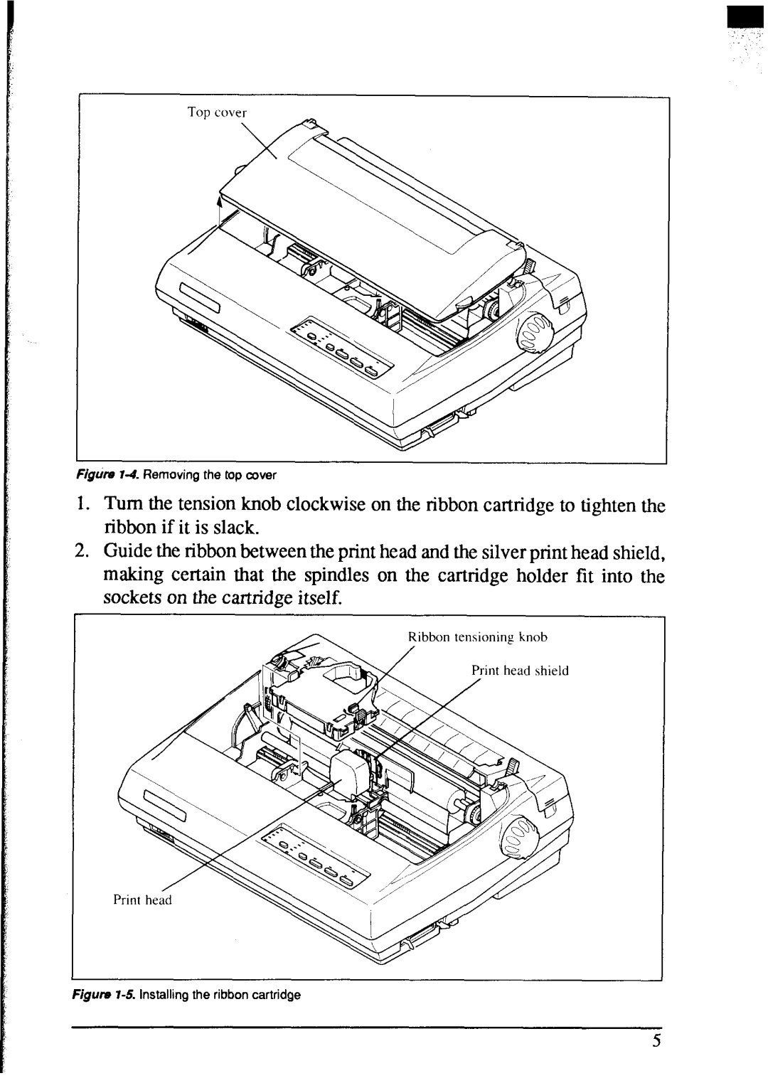 Star Micronics NX-2420 user manual Figum 1-4. Removing the top cover 