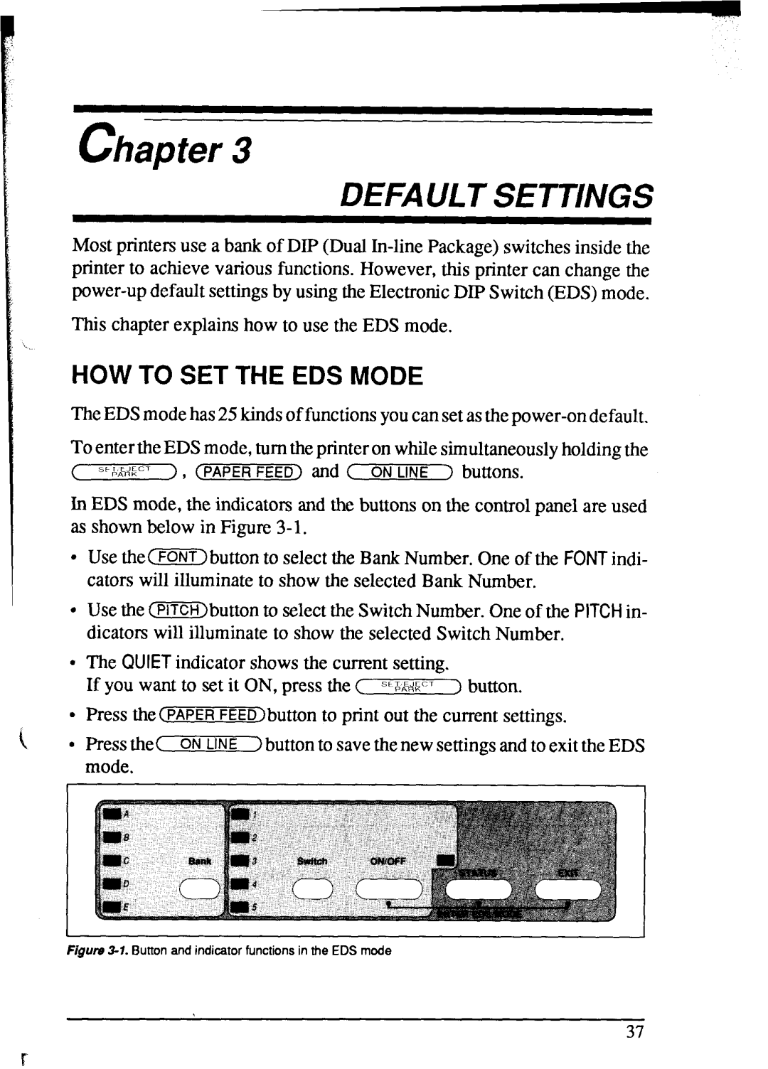 Star Micronics NX-2420 user manual Default Settings 