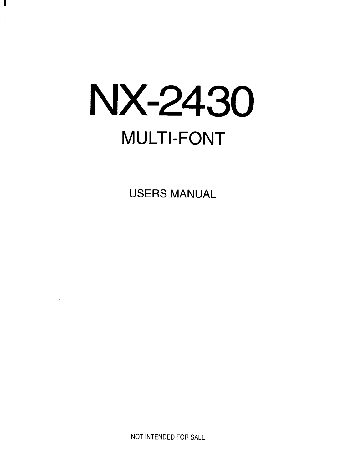Star Micronics NX-2430 manual N I F S Nte A O 