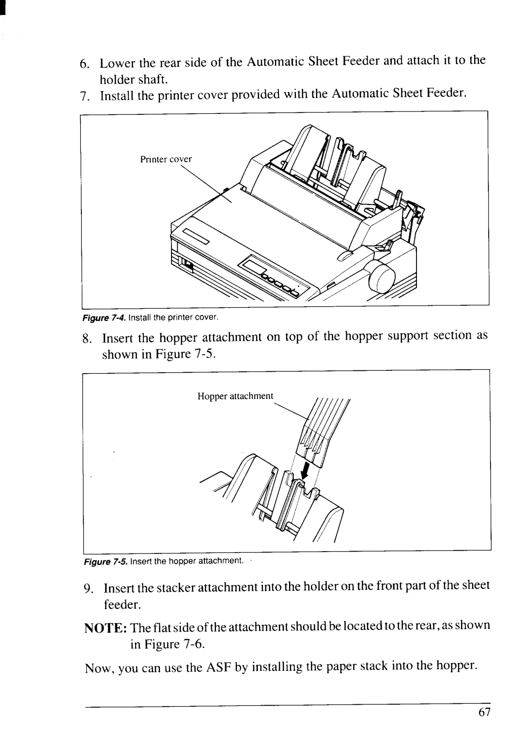 Star Micronics NX-2430 manual Installthe printercover 