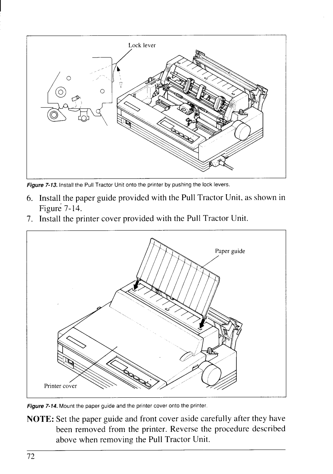 Star Micronics NX-2430 manual Lock lever 